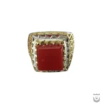 Stunning Handmade Silver Persian Ring: Red Yemeni Agate