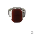 Islamic Ring with Red Agate and Imam Javad Amulet