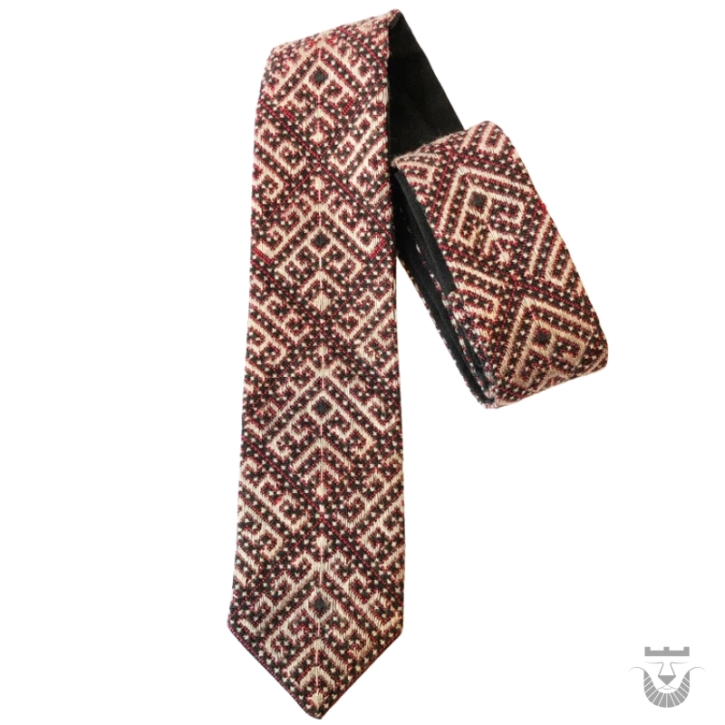 Handmade Baloch Needlework Necktie: Pahlavi Model