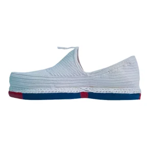 Authentic Persian White Giveh with Blue Sole