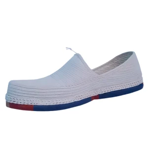 Authentic Persian White Giveh with Blue Sole