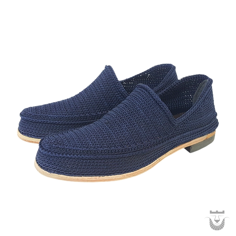 Persian Blue Giveh with Leather Sole