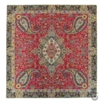 100x100cm Crimson Persian Silk Termeh Tablecloth