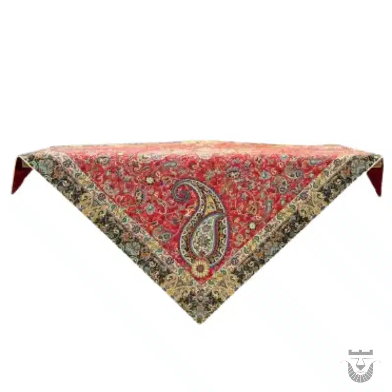 100x100cm Crimson Persian Silk Termeh Tablecloth