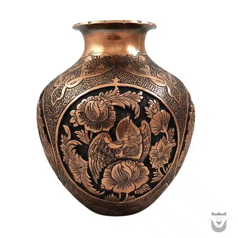 Isfahan Handcrafted 20cm Repoussé Deer Vase
