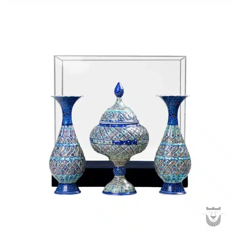 Hand-Painted Isfahan Enamelware Gift Set