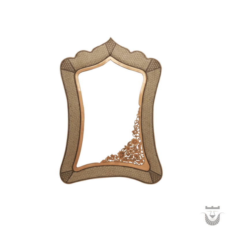 Persian Copper & Khatam Mirror Engraved Design