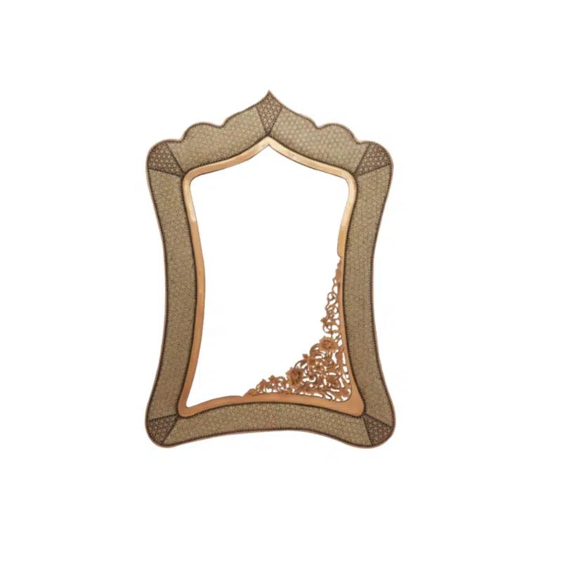 Persian Copper & Khatam Mirror Engraved Design