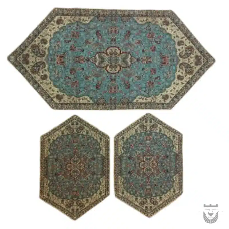 Silk Termeh Tablecloth Set (3-Piece) Persian Table Linen
