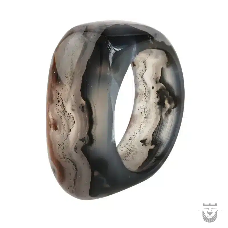 Genuine Suleimani Agate Stone Persian Ring