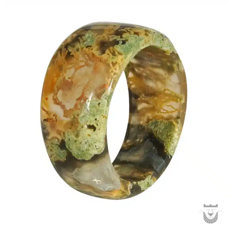 Moss Agate Stone Ring
