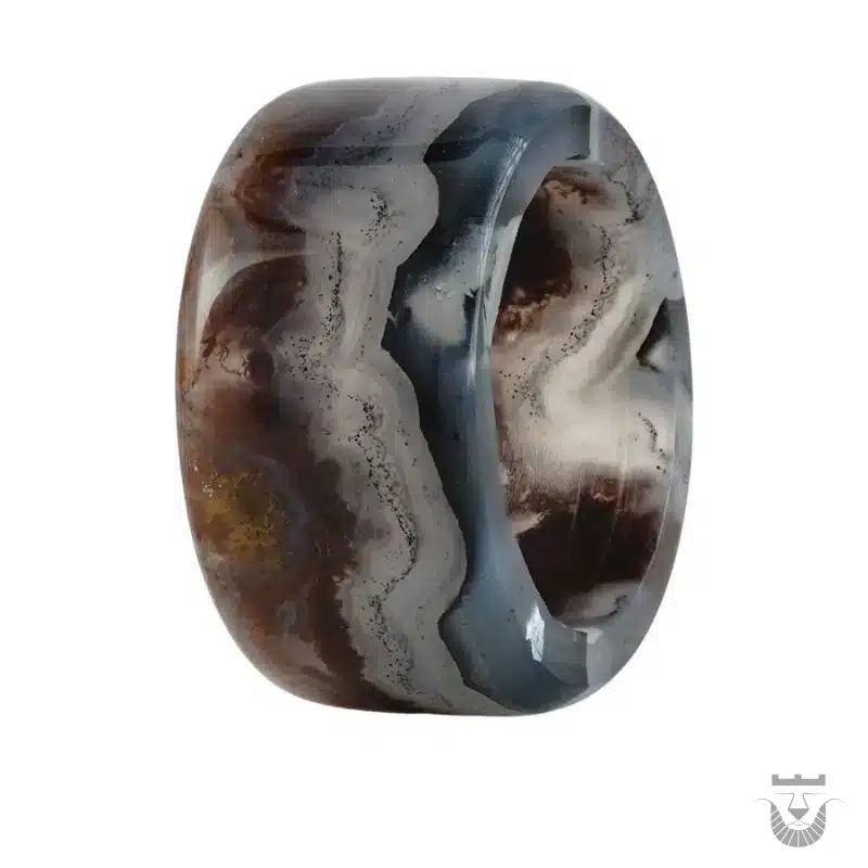Black Suleimani Agate Stone Ring